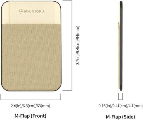 Sinjimoru Privacy Cover Magnetic Card Holder, Magnetic Phone Wallet Stick on as Credit Card Holder Compatible with iPhone 15 14 13 12 Series. M-Flap Black in Saudi Arabia