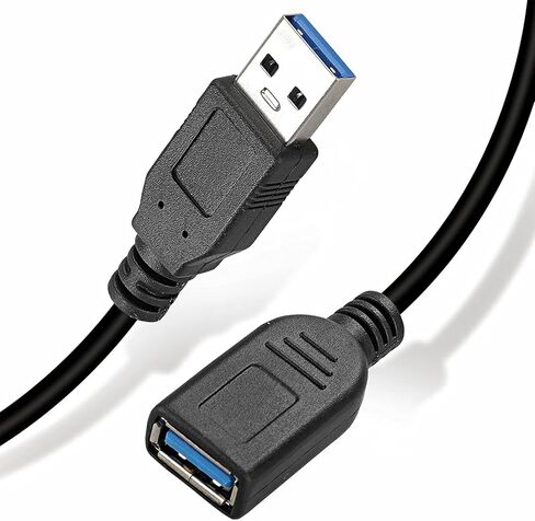 SAITECH IT 10 Pack 15cm Short USB 3.0 Male A to Female A Extension Cable 5GBps for Laptop/PC/Printers- Black in Kuwait
