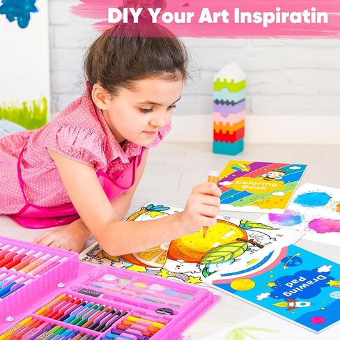 iBayam Art Supplies, 149-Pack Drawing Kit Painting Art Set Art Kits Gifts Box, Arts and Crafts for Kids Girls Boys, with Coloring Book, Crayons, Pastels, Pencils, Watercolor Pens & Cakes in Saudi Arabia