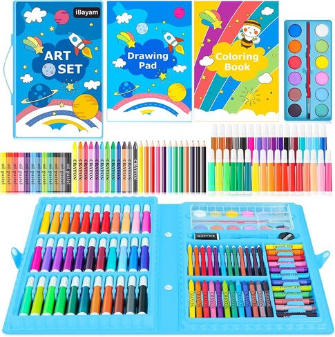 iBayam Art Supplies, 149-Pack Drawing Kit Painting Art Set Art Kits Gifts Box, Arts and Crafts for Kids Girls Boys, with Coloring Book, Crayons, Pastels, Pencils, Watercolor Pens & Cakes in Saudi Arabia