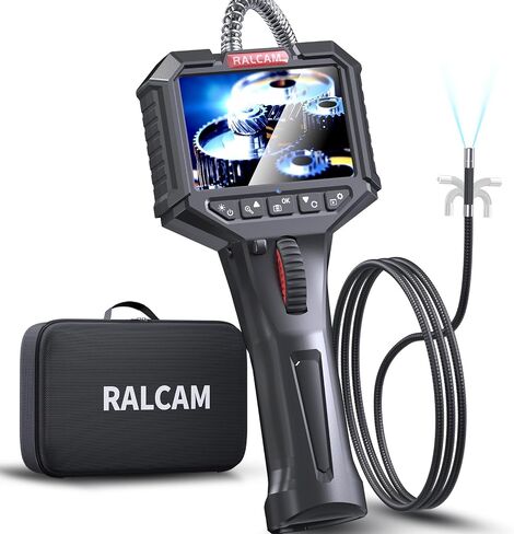 Ralcam Articulating Borescope, 2-Way 180° Inspection Camera, 6.2mm Lens IP67 Waterproof Probe, 6 Adjustable LED Lights, 3.5'' Portable IPS Screen Endoscope with 3.3FT/1.0M Flexible Cable in Saudi Arabia