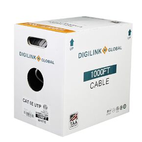 DG Cat6 Riser (CMR), 500ft, Unshielded, 24AWG, with Spline (+), Solid Bare Copper, 600MHz, ETL Listed, Indoor/Home/Commercial Use, Bulk Ethernet Cable, Blue