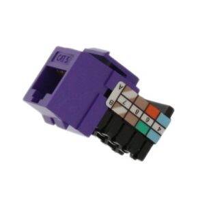 Leviton 41108-RT5 Category 5 QuickPort Connector, CAT 5, Light Almond