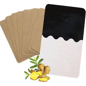 Healeved 50Packs Ginger Pad Heating Foot Pad Ginger Patches Adhesive Heat Patches Chinese Pure Nature for Shoulder Knee Neck Hand Back Feet Pad