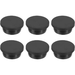 PATIKIL 31.3mm Diameter Rubber Hole Plugs, 6 Pcs Silicone Rubber Round Hole Flexible Stoppers for 30-31mm Hole, Black