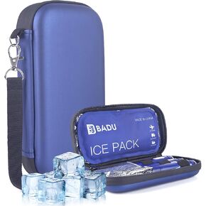 Insulin Cooler Travel Case TSA Approved Refrigerated Medicine Cooler for Travel Diabetic Travel Case Bag w/1 Reusable Ice Pack for Daily Life Trip