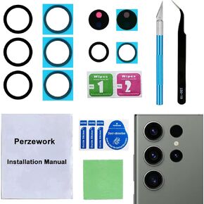 2 Pcs Back Rear Camera Lens Glass Replacement for Samsung Galaxy Note 9 (Ocean Blue) with pre-Installed Adhesive and Reparing Toolkit