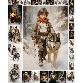 حزمة ورق Decoupage (35 ورقة مقاس 6 × 8 بوصة) أشخاص جميلون بأجنحة ومعاطف عيد الميلاد الدافئة FLONZ بطاقات صور توضيحية كلاسيكية لـ Decoupage والحرف اليدوية وسكرابوكينغ in Kuwait
