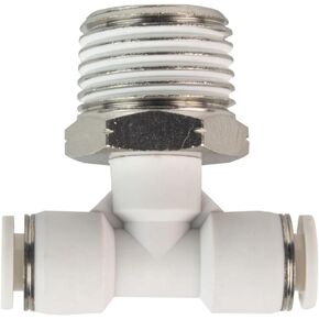BLCH PNEUMATIC Male Branch Tee 3/8 Inch Tube OD x 1/4 Inch NPT Pneumatic Push To Connect Fittings Tee Air Fittings PT3/8-N02 (Pack of 10)