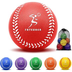 Foam Baseballs, Soft Baseballs 6 Pack for Kids Beginners Training Ball, Safe Throwing for Indoor or Outdoor Play with Carrying Bag, Catching and Batting Practice, Baseball Gifts for Boys and Girls