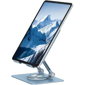 Orlian Tablet Stand Adjustable with 360 Swivel Base Aluminum Tablet Stand Holder Universal Tablet Holder for iPad Samsung Huawei Lenovo Fire Tablet Smartphone Kindle