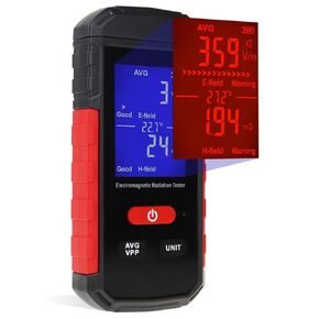 EMF Meter, 3-in-1 EMF Detector Electromagnetic Radiation Detector,Rechargeable Ghost Detector for Home EMF Inspections,Outdoor