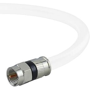 Mediabridge™ Coaxial Cable (8 Feet) with F-Male Connectors - Ultra Series - Tri-Shielded UL CL2 in-Wall Rated RG6 Digital Audio/Video - Includes Removable EZ Grip Caps (Part# CJ08-6WF-N1)