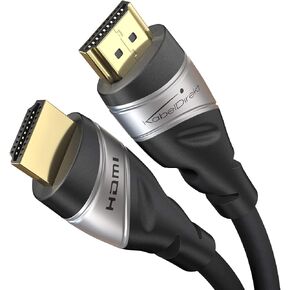 8K HDMI 2.1 Cable – 3ft – Ultra High Speed HDMI Cord, Officially Licensed & Designed in Germany (HDMI 2.1 Certified, 8K@60Hz, HDMI eARC, Perfect for PS5/Xbox/Switch, Blue/Black) – by CableDirect