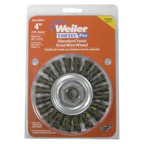 Weiler 36279 8" Wolverine Knot Wire Wheel, Standard Twist, 023" Steel Fill, 5/8" Arbor Hole, Made in The USA (Pack of 2)