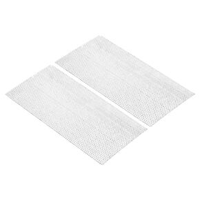 PATIKIL 8" x 4" 304 Stainless Steel Perforated Sheet, 2pcs 0.06" Hole 19GA Expanded Metal Mesh Plate Screen Decorative Meshes for Ventilation Grill Smoking