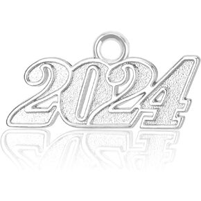 2024 Graduation Decorations, Graduation Tassels Charm 2024 Year Charm Silver, Graduation Cap Tassel Charm 2024 Graduation Hat Decoration Silver 2024 Year Charm