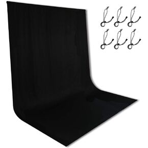 Black Backdrop Photo Background - 8x10FT Backdrop Photography Background Screen for Video Recording Photoshoot Picture Photography