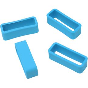 HONBAY 4PCS 20mm Rubber Replacement Watch Band Loops Silicone Watch Strap Keeper Retainer Holder Ring