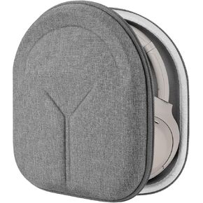 Geekria Shield Headphones Case Compatible with Sony WH-CH720N, WH-CH520, WH-CH710N, WH-1000XM5, WH-1000XM4, WH-1000XM3 Case, Replacement Hard Shell Travel Carrying Bag with Cable Storage (Grey)