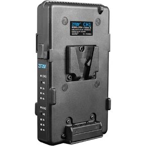 ZITAY Dual Channel V Mount Lock Smart Battery Charger with Type C 10OW Quick Charge Adapter for V-Mount Battery
