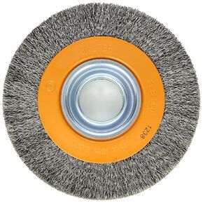 Walter 13B0100 Stringer Bead Wheel Brush - 10 in. Orange Abrasive Wheel Brush