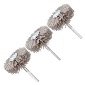 Abrasive Nylon Wheel Brush, 120 Grits 1/4" Shank, Nylon Wheels - (Applications: for Polishing Sanding), 3-Pieces