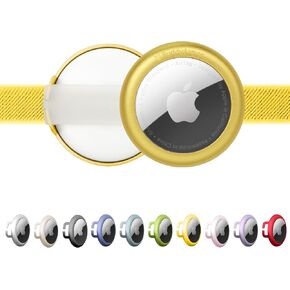 BuddyArmor AirTag Holder, Airtag Case Designed for Pets, Aluminium Alloy GPS Tracking Accessories Protective Cover Suitable for Different Sizes of Pet Collars(Gold)