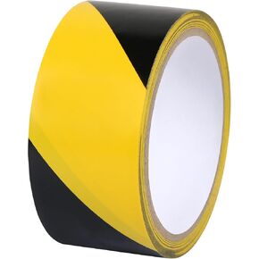 شريط أمان MIDELONG للتحذير من المخاطر باللونين الأسود والأصفر، 1.8 بوصة × 54 قدم، شريط مضاد للانزلاق، شريط تحذير لاصق عالي الجر للجدران والأرضيات ومعدات الأنابيب، لفة من 1 in Kuwait