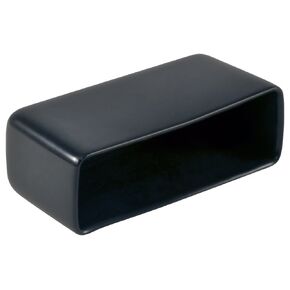 Caplugs 99390556 Plastic Rectangular Finishing Cap with Flat End Grip. VRF-625X1750-16, Vinyl, Length 1.000" ID 1.750", Black (Pack of 32)