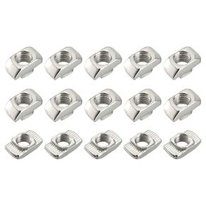 Sliding T Slot Nuts (M8 Thread) 15pcs, Carbon Steel T-Slot Nut Hammer Head Fastener for 4545 Series Aluminum Extrusion Profile