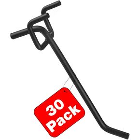 G.CORE Pegboard Hooks Accessories - 30pcs 2inch Metal Peg Board Tool Hangers, Fits 1/8 1/4 Pegs Slots, Pegboard Wall Organizer Shelving Racks, Hanging Display Storage Holders for Garage Craft Office