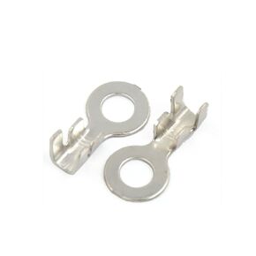 uxcell 100Pcs Non Insulated Ring Crimp Terminal Wire Connectors for 7mm Diameter Stud