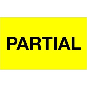 Tape Logic TLDL1123 Labels, Partial", 3" x 5", Fluorescent Yellow, 1 Roll of 500 Labels