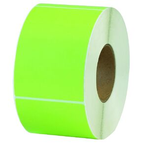 Partners Brand PTHL130GN Thermal Transfer Labels, 4" x 6", Green, 1000 Labels per Roll (Pack of 4 Rolls)