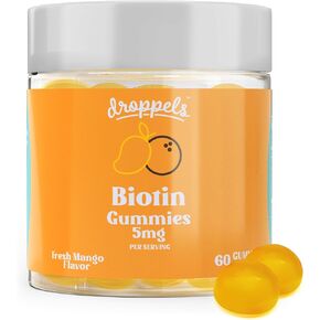 Biotin Gummies for Healthy Nails and Hair Growth – Vegan Biotin 5,000mcg Nail & Hair Gummies – Non-GMO & Pectin-Based, 60 Count