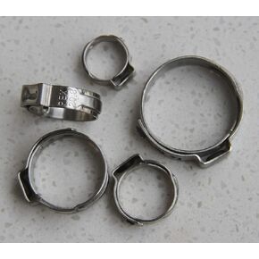 Heavy Duty PEX Pinch Clamps PEX Cinch Clamps Rings Assortment Kit Single Ear Hose Clamps Clips for Securing Pipe Hoses 3/4" 40PCS