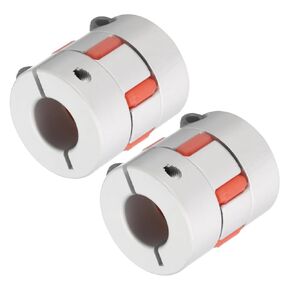uxcell Aluminum Plum Shaft Coupling 14mm to 14mm Bore L35xD30 Flexible Coupler Joint for Machine and Servo Stepped Motor Pack of 2