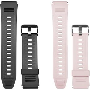 Smart Watch Band 22mm 2 Pack, for AMAZTIM Smart Watch Bands Replacement M2/T2, Compatible with KOSPET Tank M2/T2, TPU Sports Straps Bands, Adjustable Wristband, Men Black Smartwatch Band