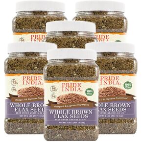 Pride Of India - Triple Omega Superseed Mix - Protein, Fiber, Calcium, Iron, Omega-3, Omega-6, & Thiamin Rich Superfood w/Chia Flax & Sesame Seeds, 1.25 Pound (20oz) Jar
