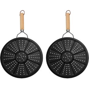 Cabilock 2pcs Insulation Pads Cast Iron Heat Diffuser Plate Induction Ring Plate Flame Guard Plate Flame Simmer Plate Gas stovetop Pot Table top Stove Pan Insulation Pad Wood hot Pot Coffee