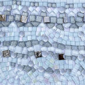 LITMIND 1.1LB Assorted Colors Irregular Crystal Glass Mosaic Tiles - Perfect for Art Crafts, Mosaic Making Projects, Home Decor, and More in Kuwait