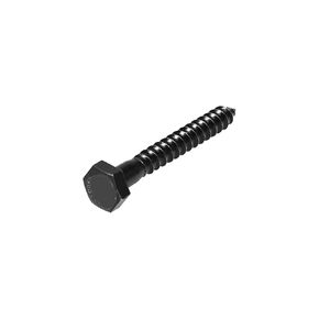 Black lag Screws 1/4" x 2" Stainless Steel Hex Lag Screws, Black Lag Bolts, Heavy Duty Lag Bolts -25 pcs