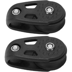 2 Pcs Kayak Pulley Duty Nylon Sturdy Resistance Marine Pulley Block Sheave for Ship Yacht Canoe trolley kit Kayak Pulley Block Sheave Marine Nylon Yacht Storage Canoe Gara