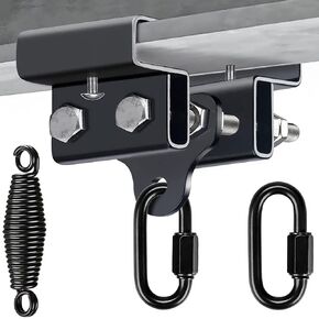 Dolibest Heavy Duty Steel Beam Hanger, Heavy Bag Mount, I Beam Heavy Bag Hanger with Spring for Boxing Muay Thai Training, 350Lbs Capacity