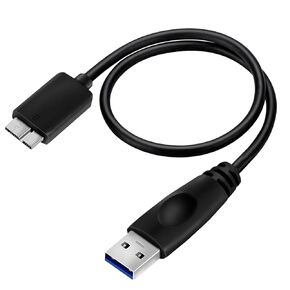 SaiTech IT USB 3.0 Cable A to Micro B high Speed Upto 5 Gbps Data Transfer Cable for Portable External Hard Drive - (20cm), Black