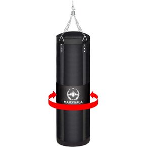 4FT Canvas Punching Bags for Adults, Hanging Heavy Boxing Bag for Kickboxing Karate Taekwondo Muay Thai Training, Max Load-Bearing 180 Lbs (Unfilled)