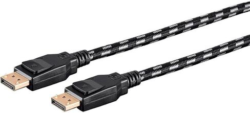 Monoprice Braided DisplayPort 1.4 Cable - 8K Capable for Graphic Design, Display Stream Compression Support, TV Walls and PC Gaming, 10 Feet, Gray in Kuwait