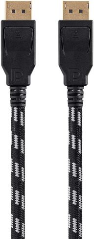 Monoprice Braided DisplayPort 1.4 Cable - 8K Capable for Graphic Design, Display Stream Compression Support, TV Walls and PC Gaming, 10 Feet, Gray in Kuwait