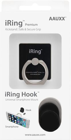 iRing IP-0BK0-1EN AAUXX Premium Set : Safe Grip and Kickstand for Smartphones and Tablets with Simplest Smartphone Mount - Rose Gold in Kuwait